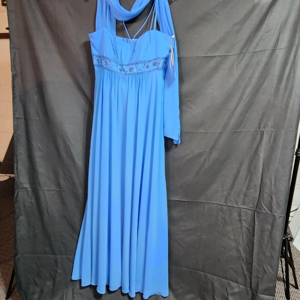 Spaghetti Strap Chiffon dress with beaded empire